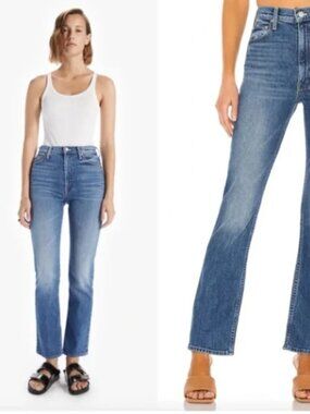 MOTHER High Waisted Rider Skimp Jeans Cowboys Don’t Cry Wash 28